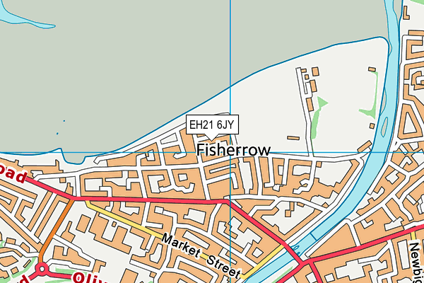 EH21 6JY map - OS VectorMap District (Ordnance Survey)