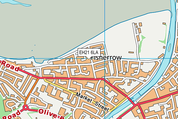 EH21 6LA map - OS VectorMap District (Ordnance Survey)