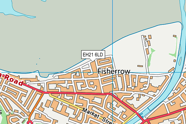 EH21 6LD map - OS VectorMap District (Ordnance Survey)