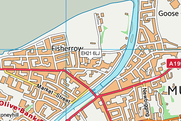 EH21 6LJ map - OS VectorMap District (Ordnance Survey)