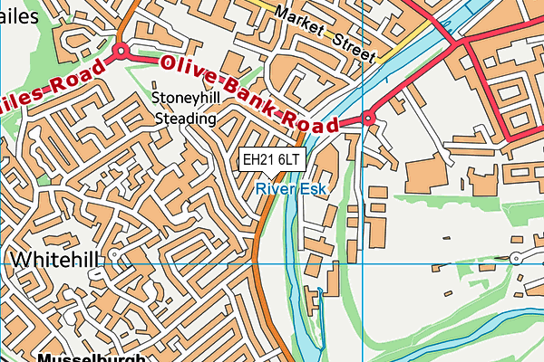 EH21 6LT map - OS VectorMap District (Ordnance Survey)