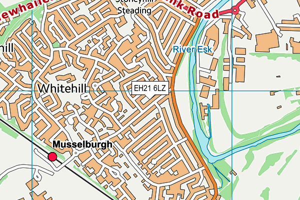 EH21 6LZ map - OS VectorMap District (Ordnance Survey)