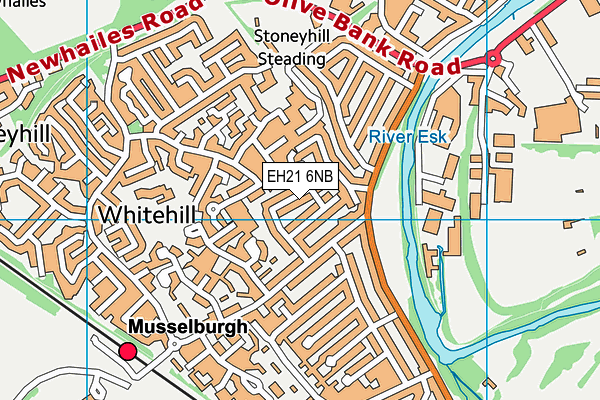 EH21 6NB map - OS VectorMap District (Ordnance Survey)