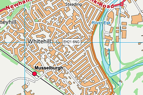 EH21 6NG map - OS VectorMap District (Ordnance Survey)