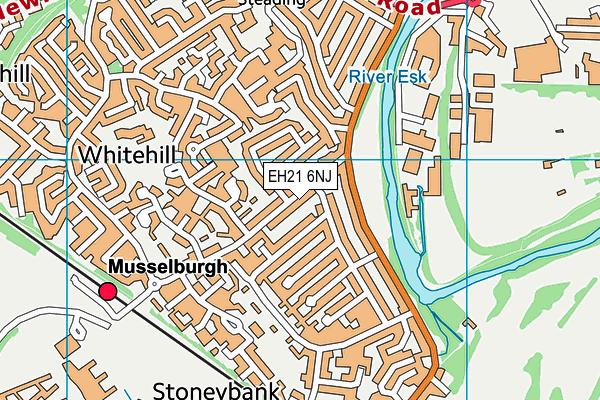 EH21 6NJ map - OS VectorMap District (Ordnance Survey)