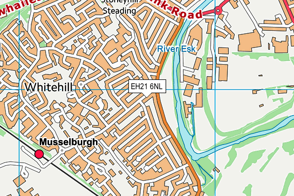 EH21 6NL map - OS VectorMap District (Ordnance Survey)