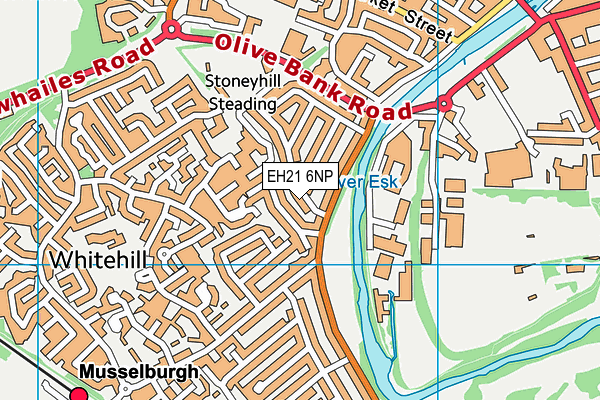 EH21 6NP map - OS VectorMap District (Ordnance Survey)