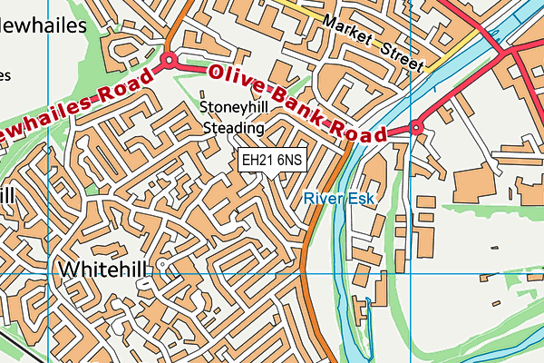 EH21 6NS map - OS VectorMap District (Ordnance Survey)