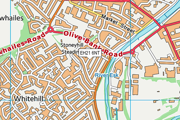 EH21 6NT map - OS VectorMap District (Ordnance Survey)