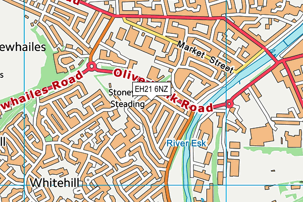 EH21 6NZ map - OS VectorMap District (Ordnance Survey)