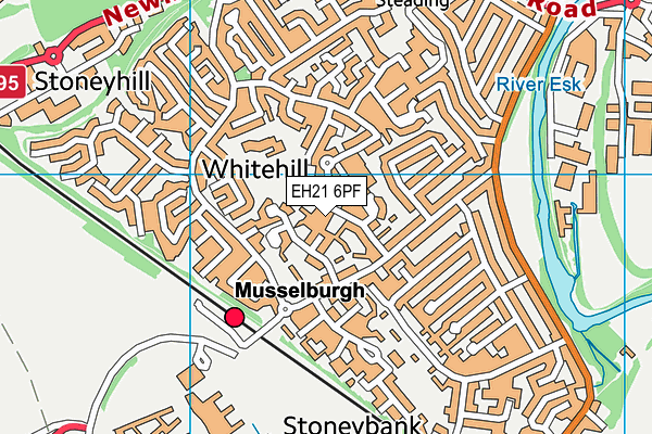 EH21 6PF map - OS VectorMap District (Ordnance Survey)