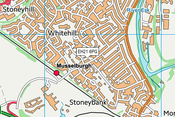 EH21 6PG map - OS VectorMap District (Ordnance Survey)