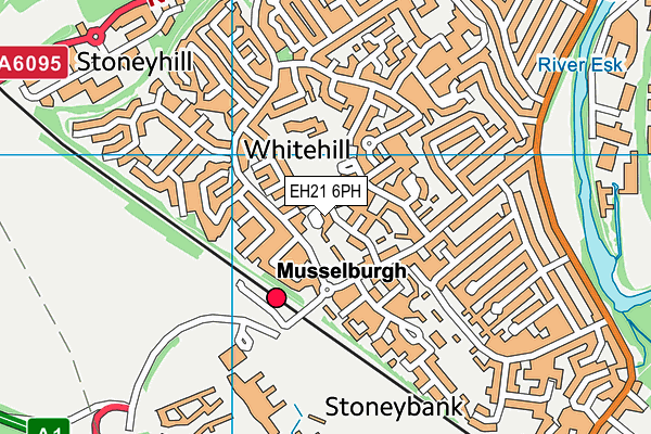 EH21 6PH map - OS VectorMap District (Ordnance Survey)