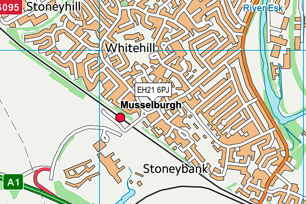 EH21 6PJ map - OS VectorMap District (Ordnance Survey)