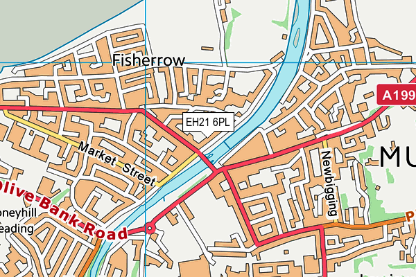 EH21 6PL map - OS VectorMap District (Ordnance Survey)