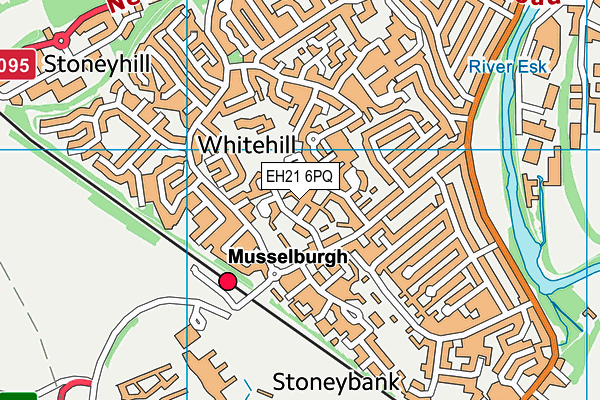 EH21 6PQ map - OS VectorMap District (Ordnance Survey)