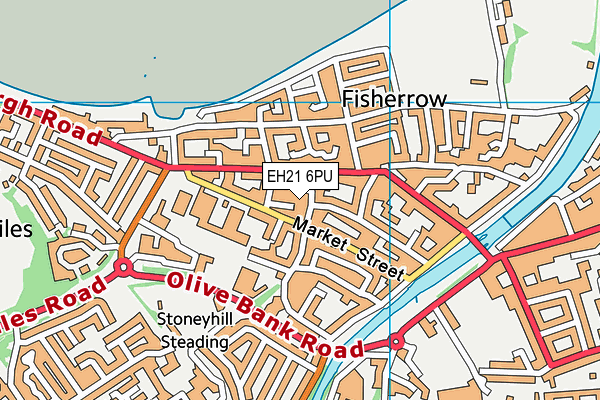 EH21 6PU map - OS VectorMap District (Ordnance Survey)