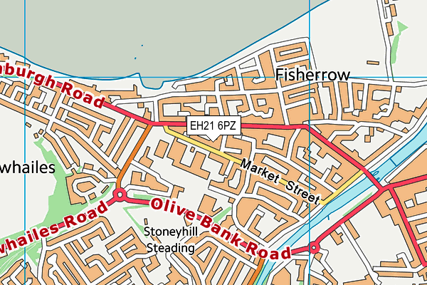 EH21 6PZ map - OS VectorMap District (Ordnance Survey)