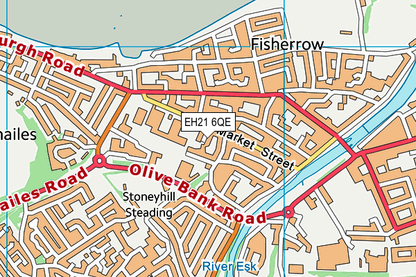 EH21 6QE map - OS VectorMap District (Ordnance Survey)