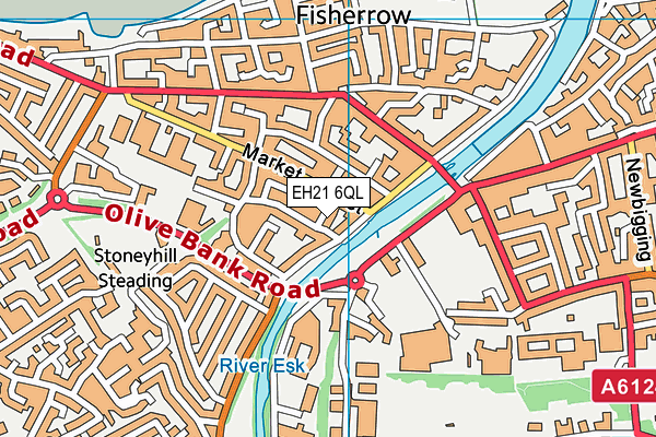 EH21 6QL map - OS VectorMap District (Ordnance Survey)