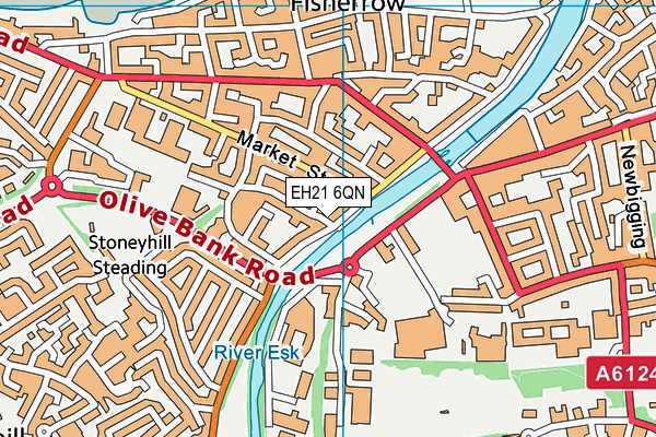 EH21 6QN map - OS VectorMap District (Ordnance Survey)