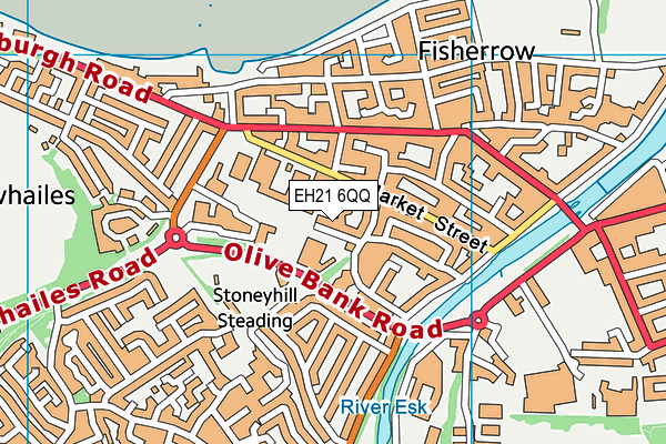 EH21 6QQ map - OS VectorMap District (Ordnance Survey)