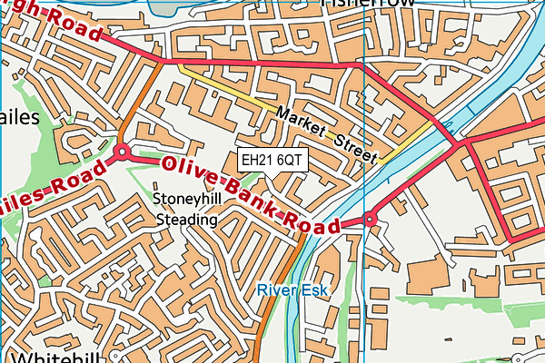 EH21 6QT map - OS VectorMap District (Ordnance Survey)