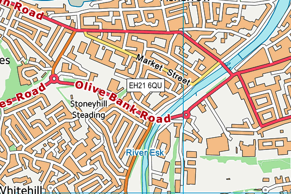 EH21 6QU map - OS VectorMap District (Ordnance Survey)