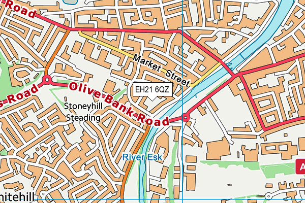 EH21 6QZ map - OS VectorMap District (Ordnance Survey)