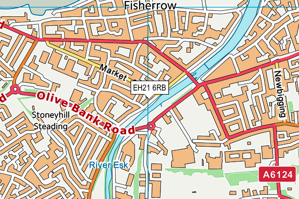 EH21 6RB map - OS VectorMap District (Ordnance Survey)