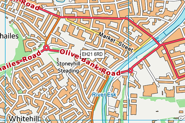 EH21 6RD map - OS VectorMap District (Ordnance Survey)