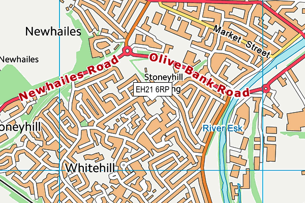 EH21 6RP map - OS VectorMap District (Ordnance Survey)