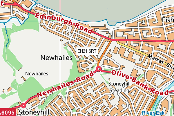 EH21 6RT map - OS VectorMap District (Ordnance Survey)