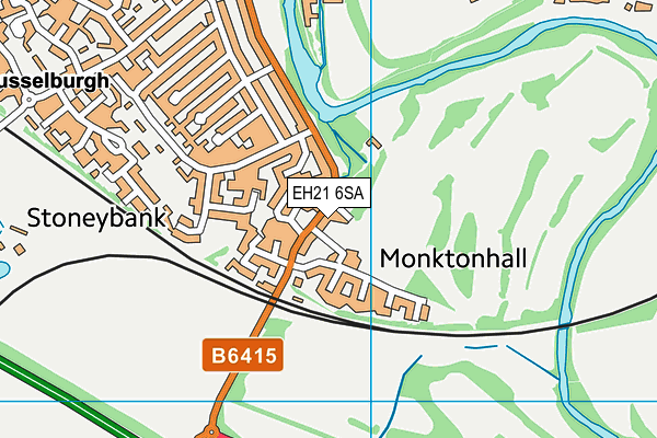 EH21 6SA map - OS VectorMap District (Ordnance Survey)