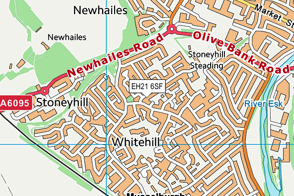 EH21 6SF map - OS VectorMap District (Ordnance Survey)