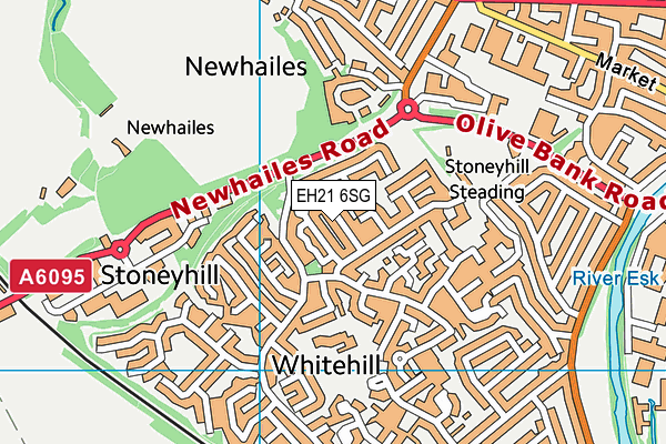 EH21 6SG map - OS VectorMap District (Ordnance Survey)