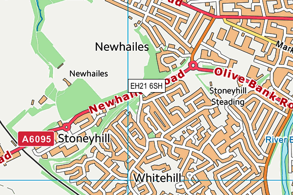 EH21 6SH map - OS VectorMap District (Ordnance Survey)