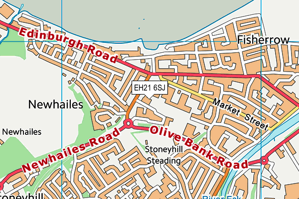 EH21 6SJ map - OS VectorMap District (Ordnance Survey)