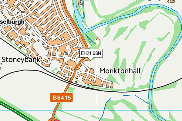 EH21 6SN map - OS VectorMap District (Ordnance Survey)