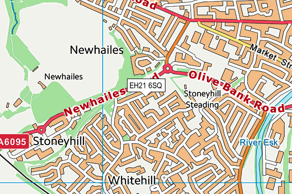 EH21 6SQ map - OS VectorMap District (Ordnance Survey)