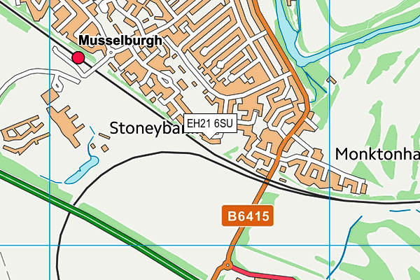 EH21 6SU map - OS VectorMap District (Ordnance Survey)