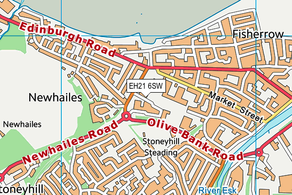 EH21 6SW map - OS VectorMap District (Ordnance Survey)