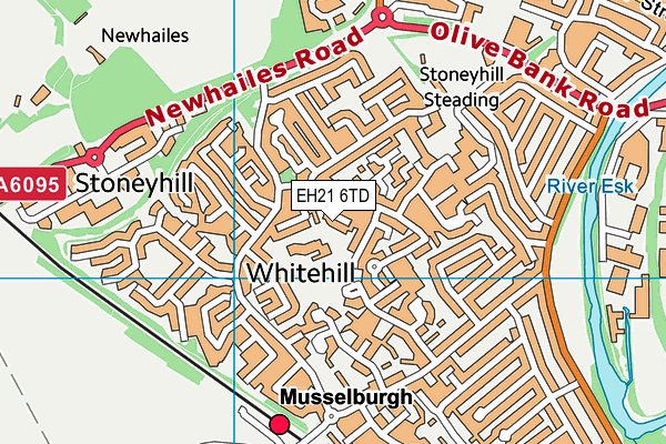 EH21 6TD map - OS VectorMap District (Ordnance Survey)