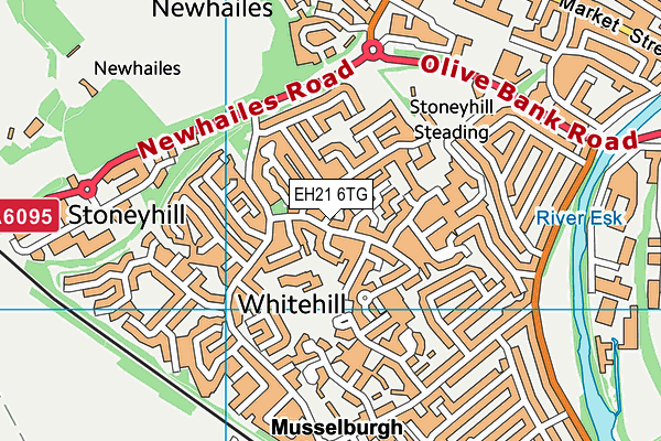 EH21 6TG map - OS VectorMap District (Ordnance Survey)