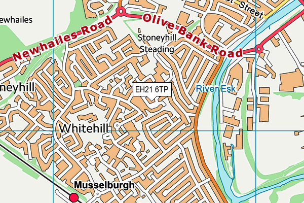 EH21 6TP map - OS VectorMap District (Ordnance Survey)