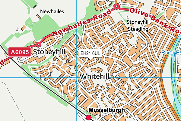 EH21 6UL map - OS VectorMap District (Ordnance Survey)