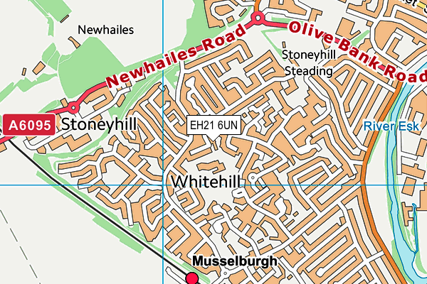 EH21 6UN map - OS VectorMap District (Ordnance Survey)