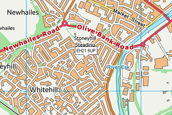 EH21 6UP map - OS VectorMap District (Ordnance Survey)