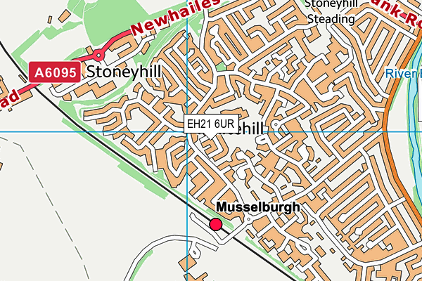 EH21 6UR map - OS VectorMap District (Ordnance Survey)