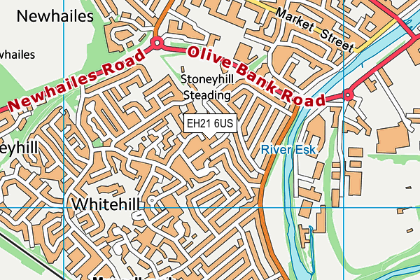 EH21 6US map - OS VectorMap District (Ordnance Survey)